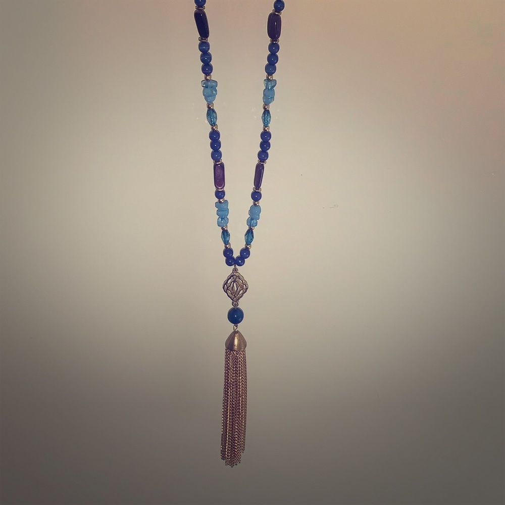 Long Blue Necklace